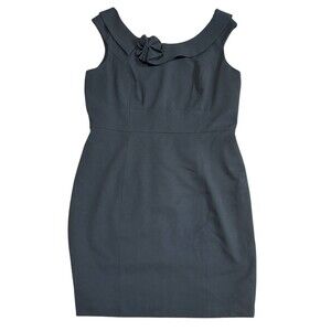 New Directions Women’s Black Dress Size 16 Black Rose Sleeveless Zip Back